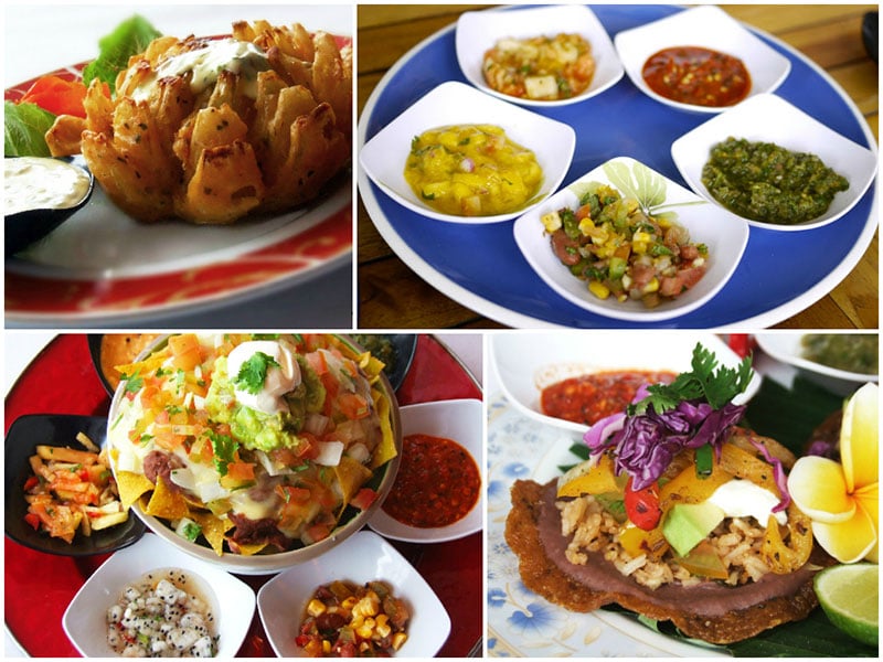 veg taco beach grill food collage