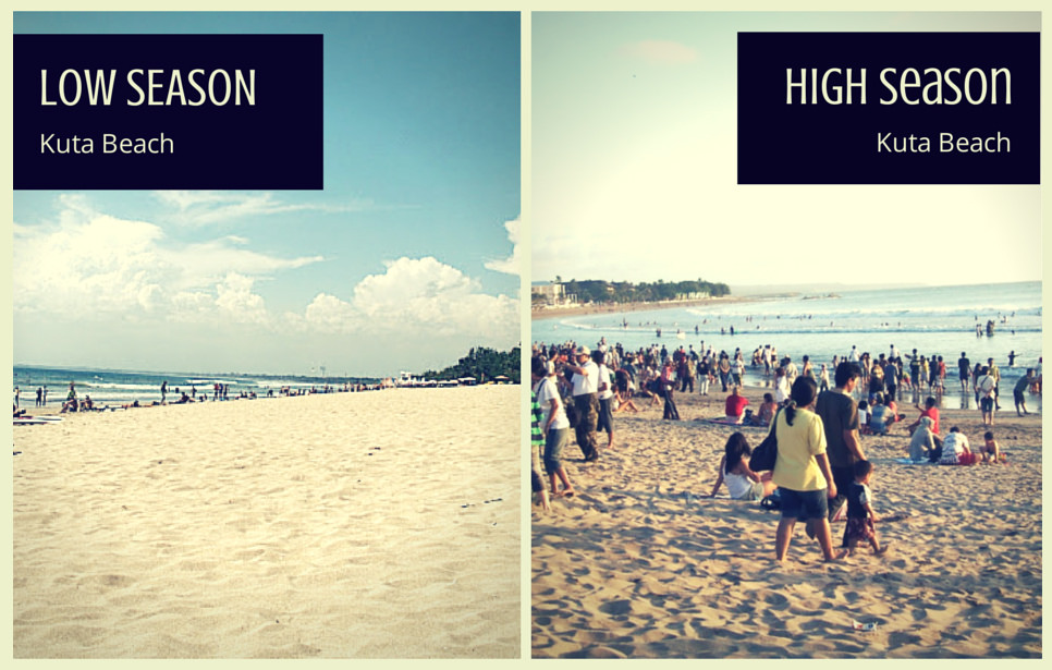 kuta beach low high season