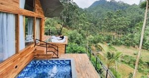 Glamping Legok Kondang Lodge – This glamping stay in Ciwidey, Bandung lets you enjoy an infinity pool in chilly weathers!