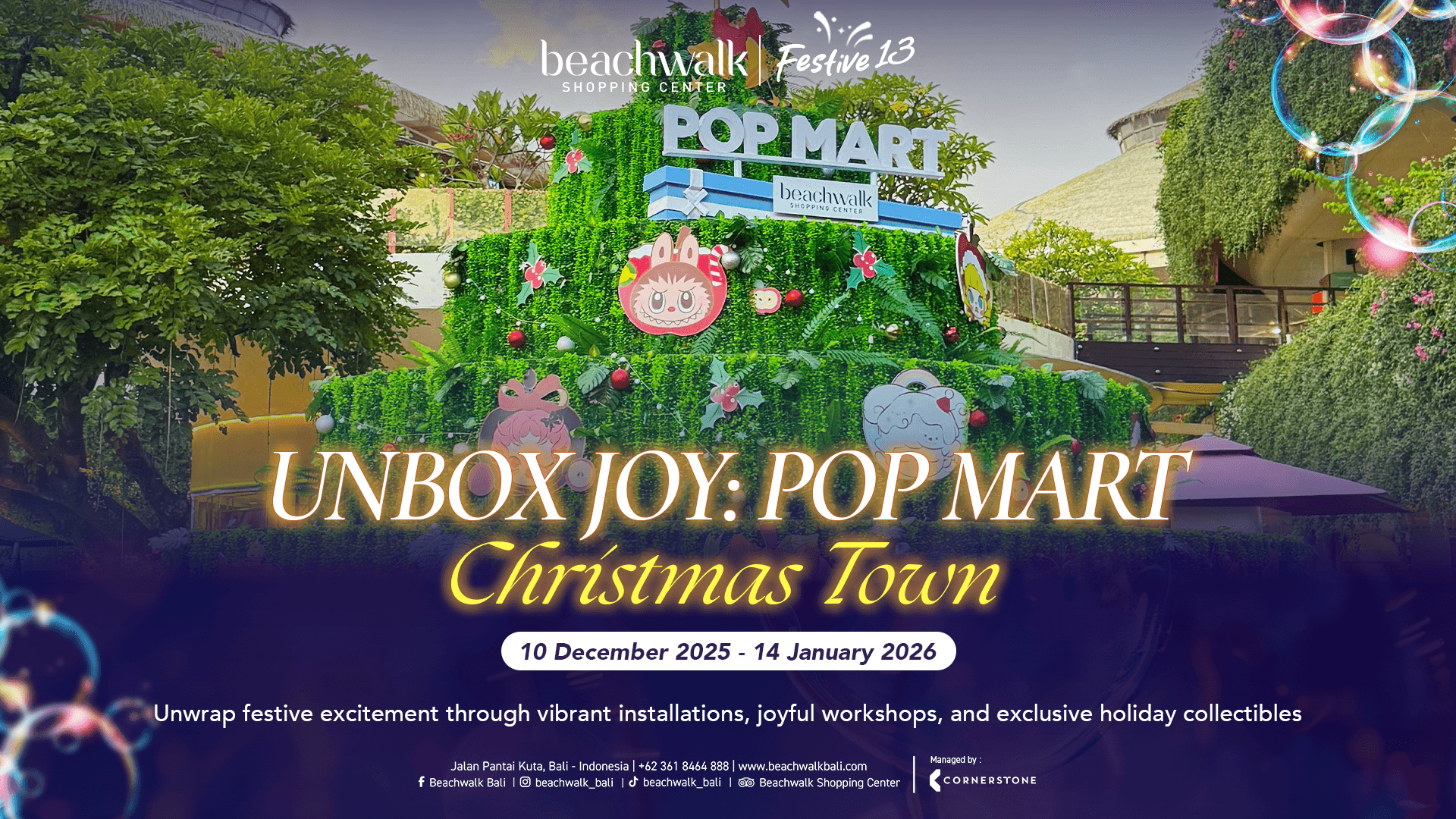 Unbox Joy POP MART Christmas Town at beachwalk Shopping Center in 2025