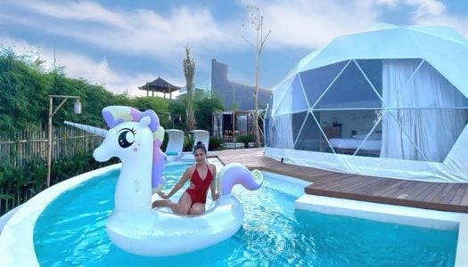 Glamping futuristik di Bali dengan kolam renang pribadi! – Coconut Galaxy Villas