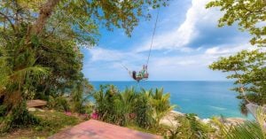 8 Reasons to visit Rock Beach Swing in Phuket Thailand including things to do like a stairway to heaven!